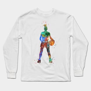 Girl Basketball Player With Ball Long Sleeve T-Shirt